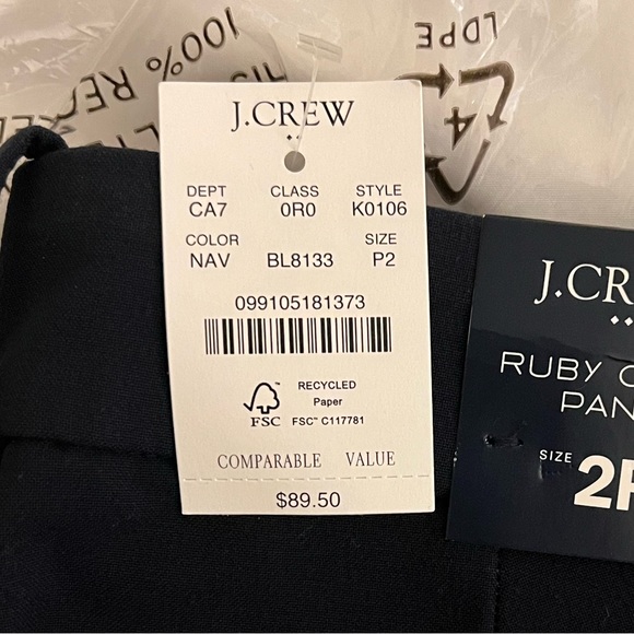 J.Crew Factory Petite Slim Cropped Ruby Pant - Picture 6 of 6